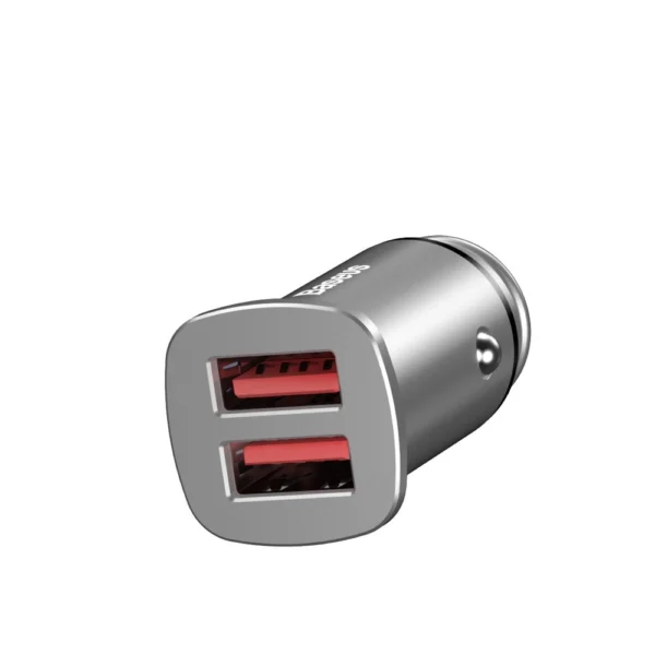 Baseus Square smart car charger 2x USB QC3.0 Quick Charge 3.0 SCP AFC 30W black (CCALL-DS01)eng