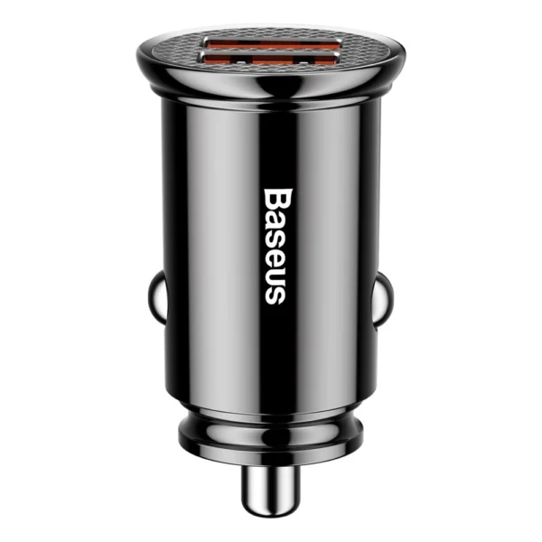Baseus Circular smart car charger 2x USB QC3.0 Quick Charge 3.0 SCP AFC 30W black (CCALL-YD01)eng