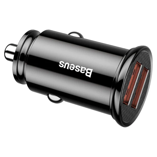 Baseus Circular smart car charger 2x USB QC3.0 Quick Charge 3.0 SCP AFC 30W black (CCALL-YD01)eng