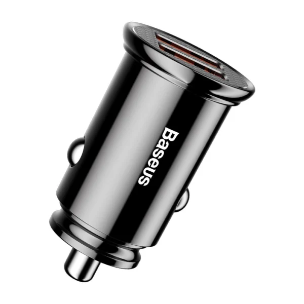 Baseus Circular smart car charger 2x USB QC3.0 Quick Charge 3.0 SCP AFC 30W black (CCALL-YD01)eng