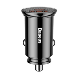 Baseus Circular PPS smart car charger with USB Quick Charge 4.0 QC 4.0 and USB-C PD 3.0 SCP ports black (CCALL-YS01)eng