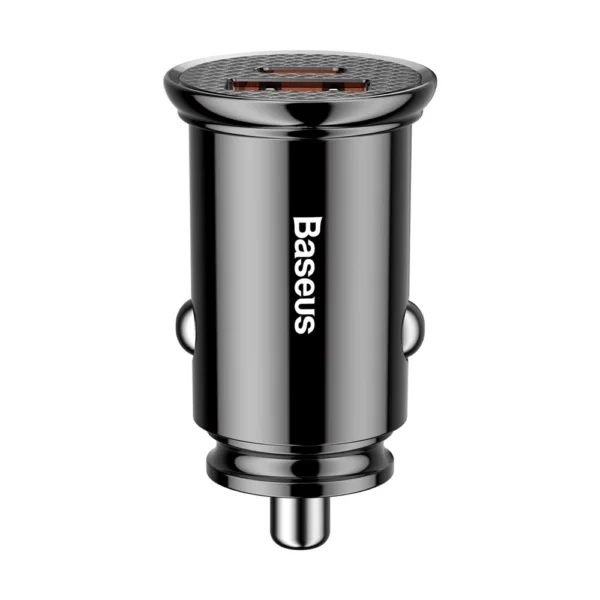 Baseus Circular PPS smart car charger with USB Quick Charge 4.0 QC 4.0 and USB-C PD 3.0 SCP ports black (CCALL-YS01)eng