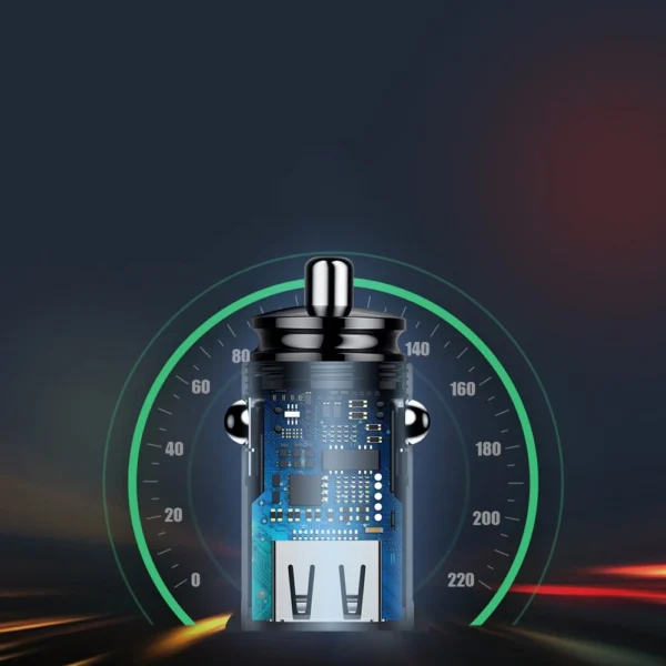 Baseus Circular PPS smart car charger with USB Quick Charge 4.0 QC 4.0 and USB-C PD 3.0 SCP ports black (CCALL-YS01)eng