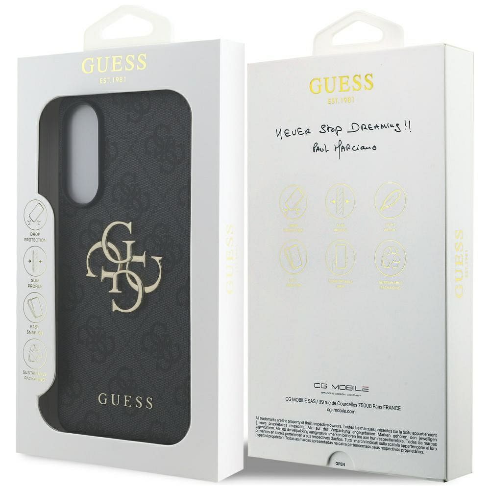 4783db9046c8326798e6dd04458c8c89 GUESS case for SAMSUNG S25 Edge GUHCS25E4GMGGR (4G PU Big Logo) black