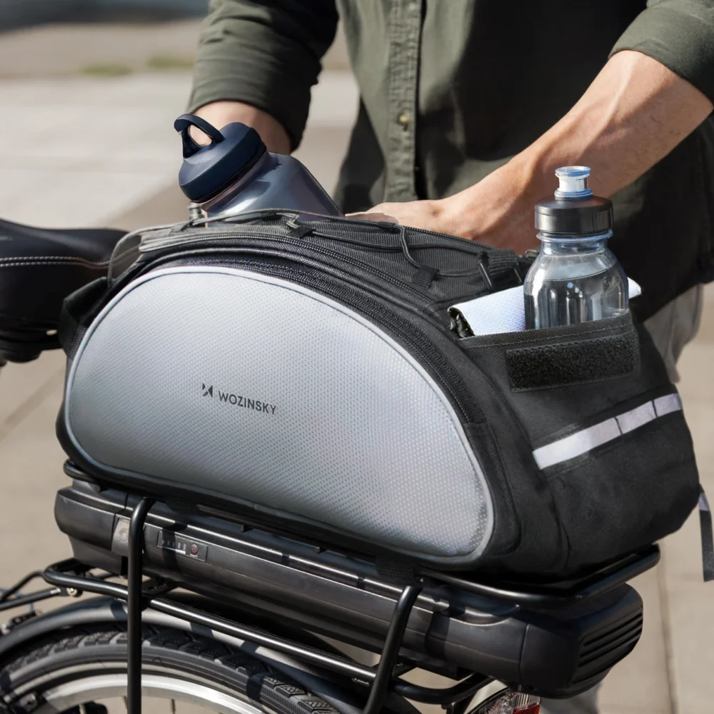 Wozinsky bike carrier bag with shoulder strap 13l black (WBB1BK)eng