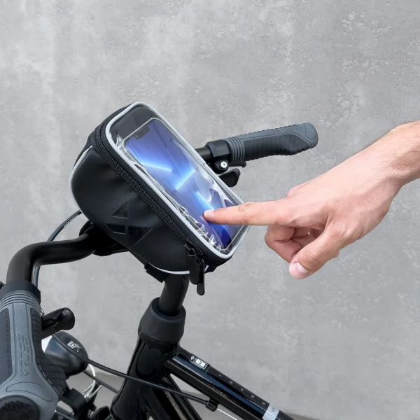Wozinsky Bike Handlebar Bag Bike Phone Case for 6.5 inch 0.9l Black (WBB4BK)eng