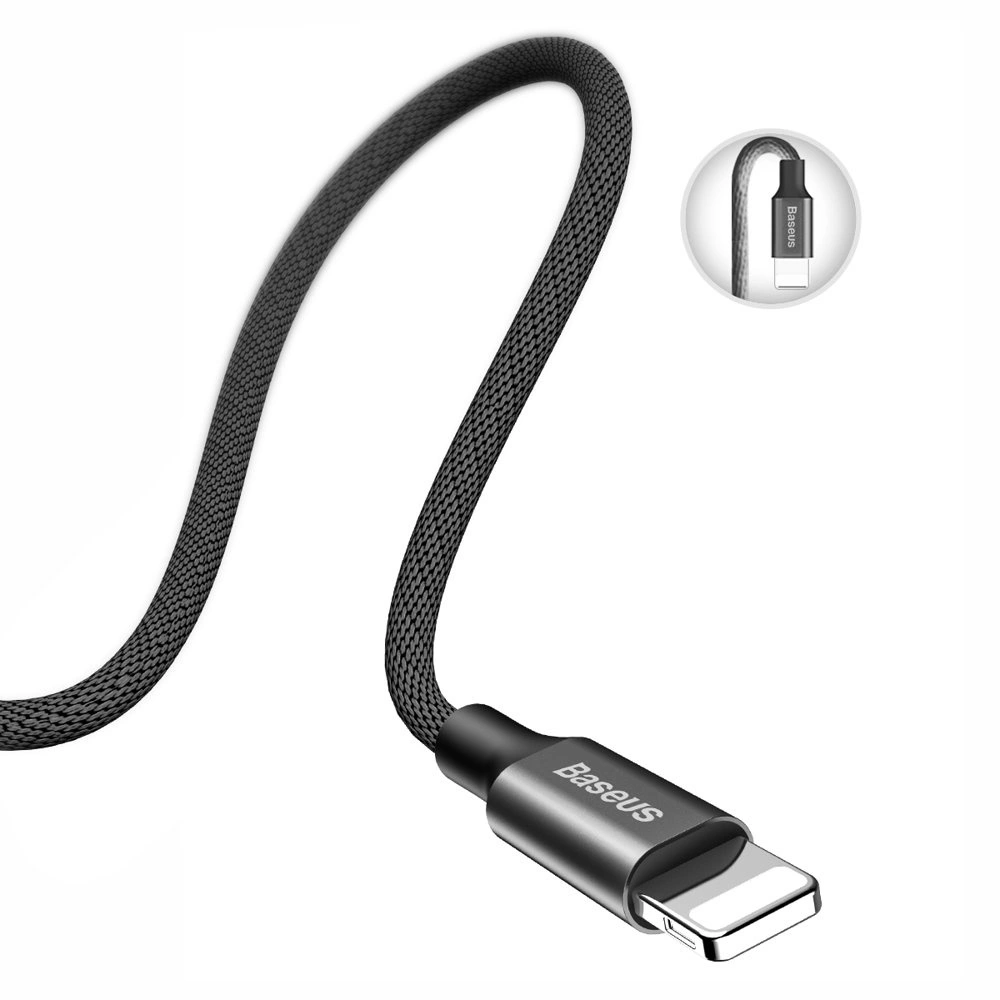Baseus Yiven fabric braided cable USB / Lightning 1.2M black (CALYW-01)eng