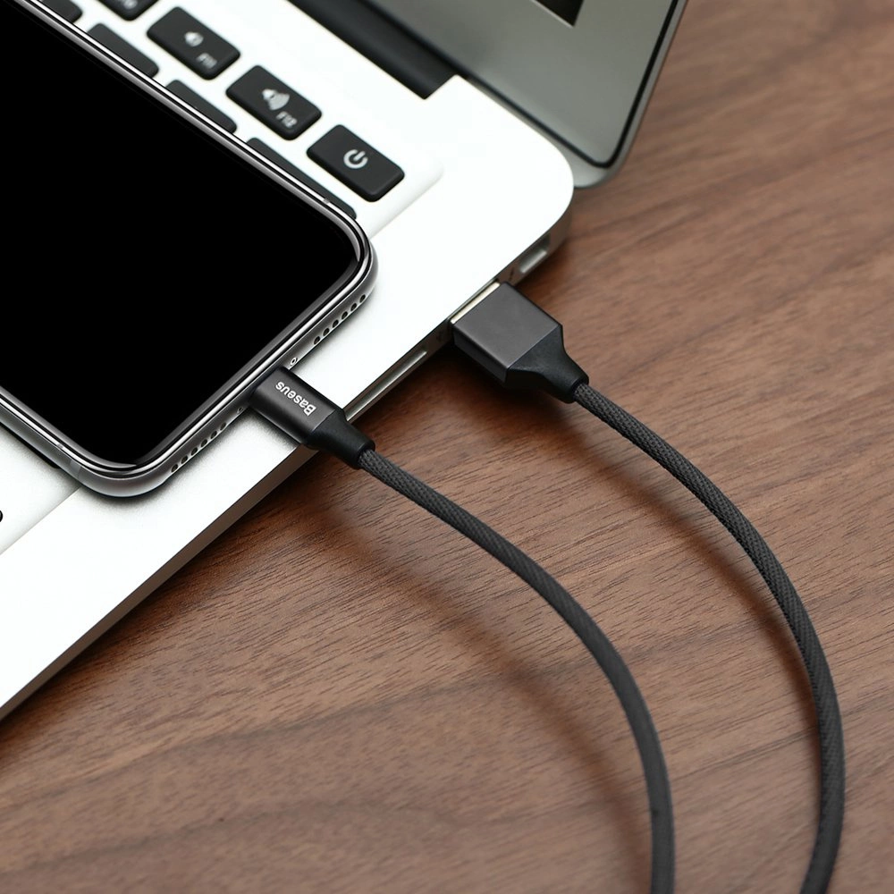 Baseus Yiven fabric braided cable USB / Lightning 1.2M black (CALYW-01)eng
