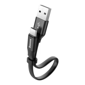 Baseus Nimble flat cable USB / USB-C cable with holder 2A 0.23M black (CATMBJ-01)eng