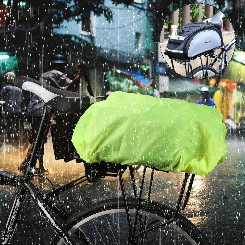 Wozinsky Universal Waterproof Rain Cover for Bike Pannier Bag or Backpack green (WBB5YW)eng