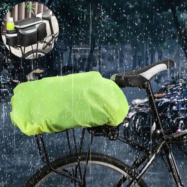 Wozinsky Universal Waterproof Rain Cover for Bike Pannier Bag or Backpack green (WBB5YW)eng