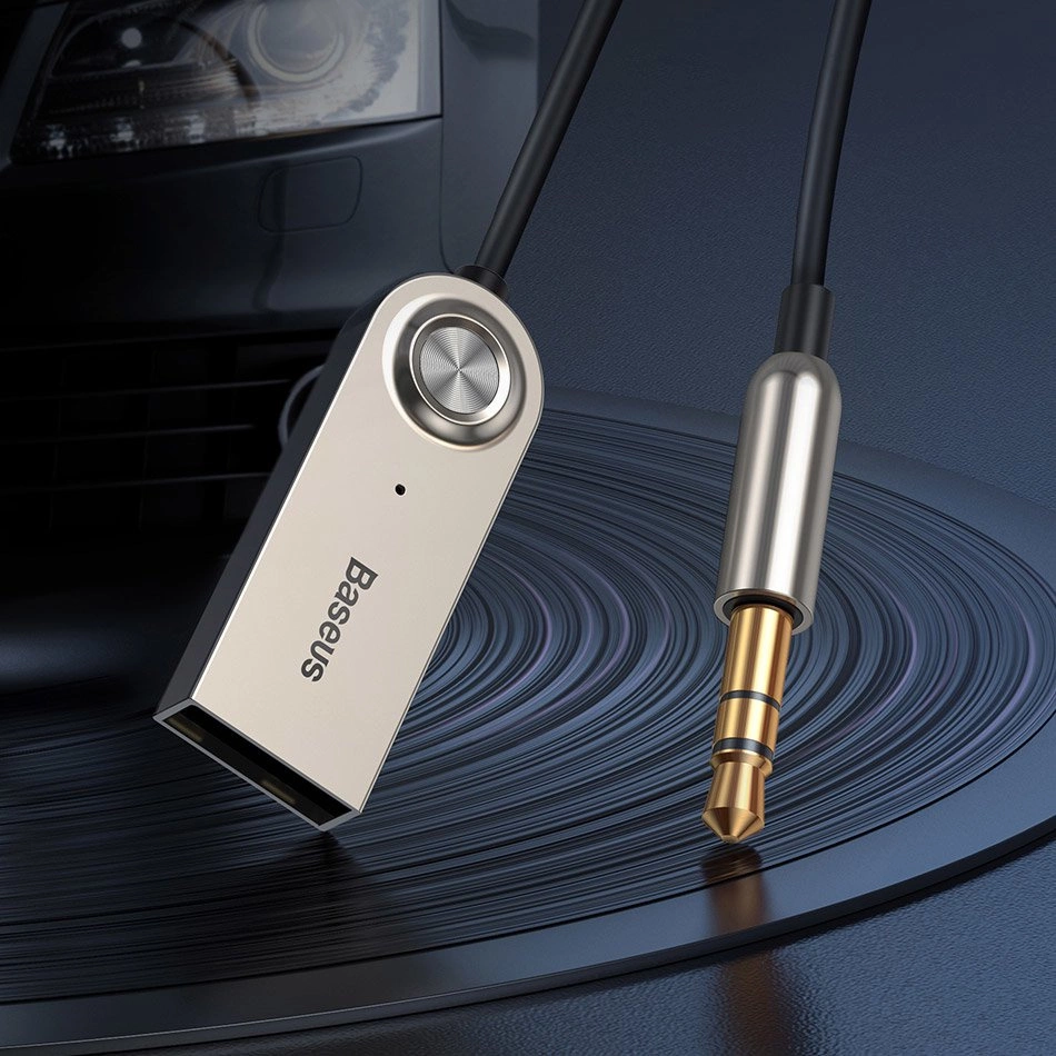 Baseus BA01 Bluetooth 5.0 audio receiver cable AUX jack audio adapter black (CABA01-01)eng