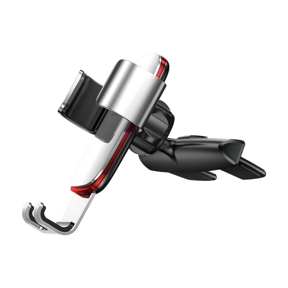 Baseus Metal Age Gravity Car Mount metal car gravity holder for CD slot silver (SUYL-J0S)eng