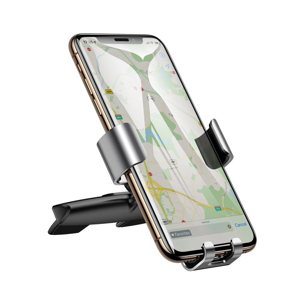 Baseus Metal Age Gravity Car Mount metal car gravity holder for CD slot silver (SUYL-J0S)eng