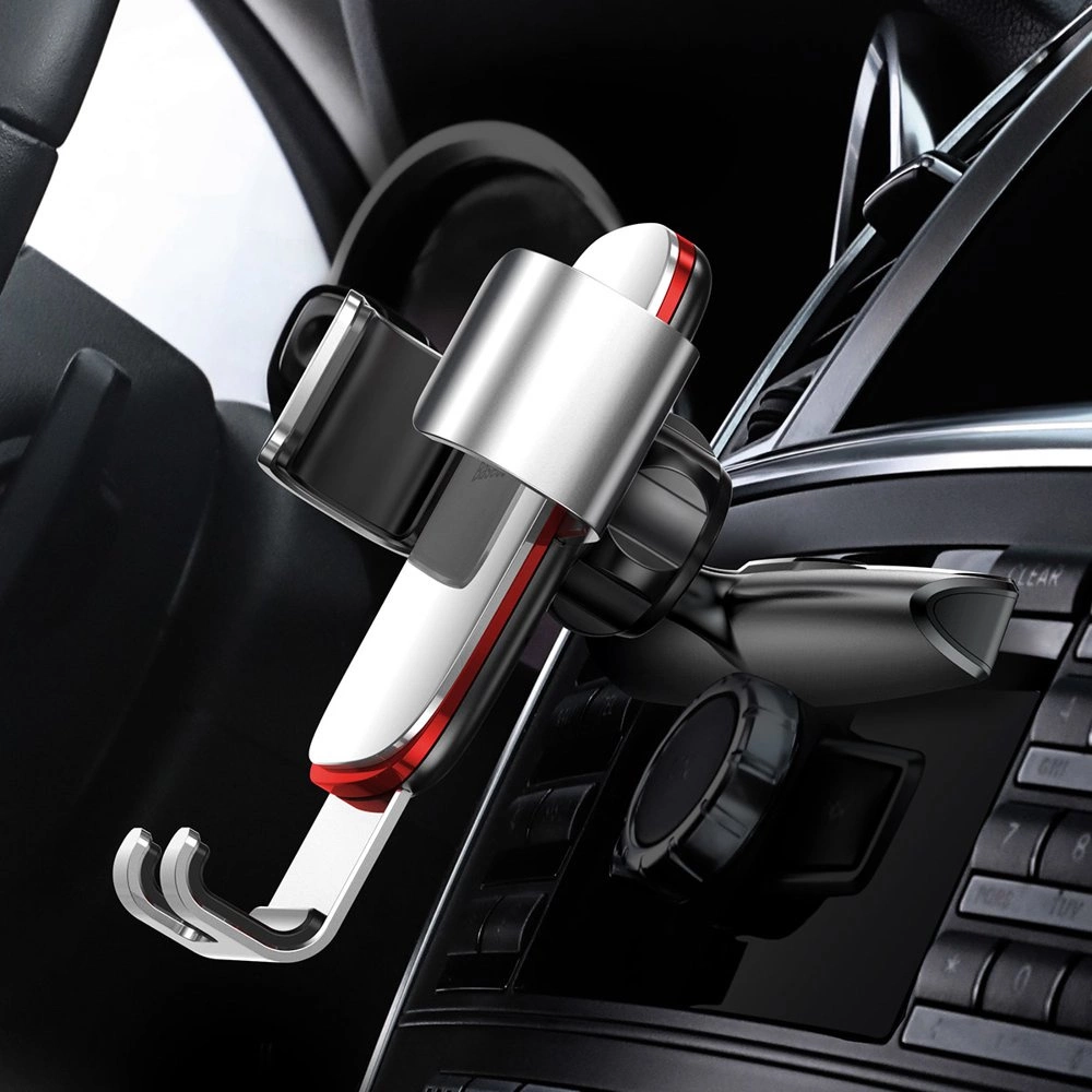 Baseus Metal Age Gravity Car Mount metal car gravity holder for CD slot silver (SUYL-J0S)eng