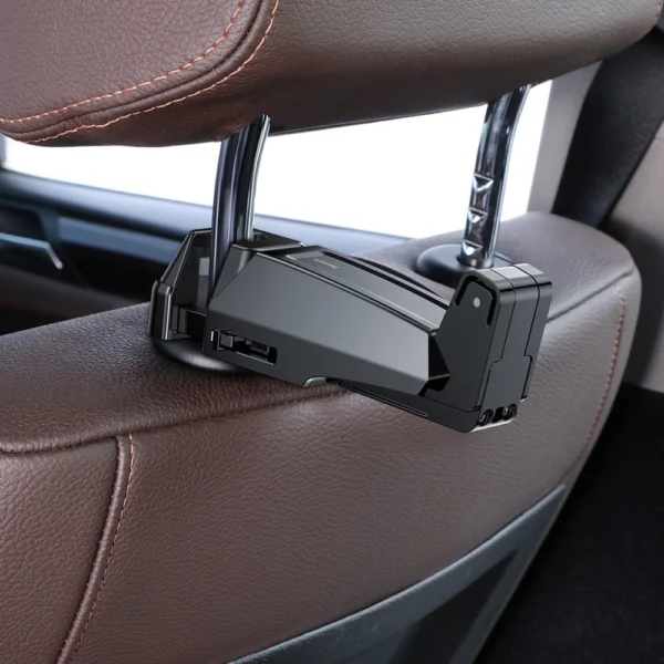 Baseus backseat vehicle holder car hanger phone holder 4.0''-6.5'' for the headrest black (SUHZ-A01)eng