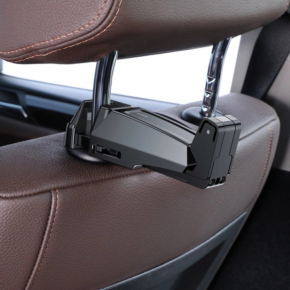 Baseus backseat vehicle holder car hanger phone holder 4.0''-6.5'' for the headrest black (SUHZ-A01)eng