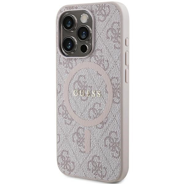 GUESS case for IPHONE 13 Pro Max compatible with MagSafe GUHMP13XG4GFRP (4G Ring classic logo) pink