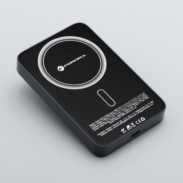 FORCELL F-ENERGY F10K8 Super Slim powerbank compatible with MagSafe PD3.0 QC4.0 15W 10000 mAh black