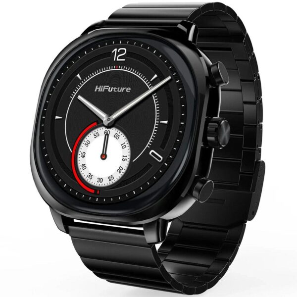 HIFUTURE stainless steel smartwatch with artificial intelligence AIX (OLED) (CORNING GLASS) black