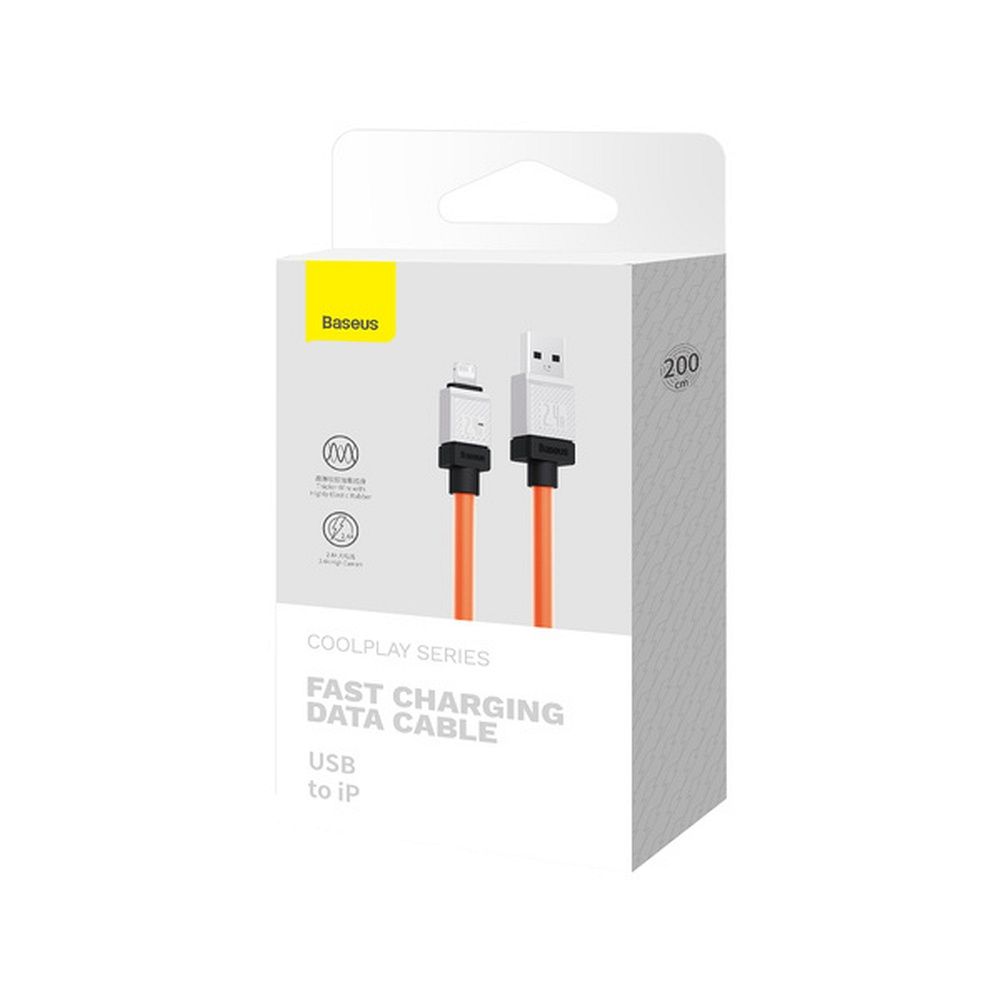 BASEUS cable USB A to Lightning 2,4A Coolplay CAKW000507 2 m orange
