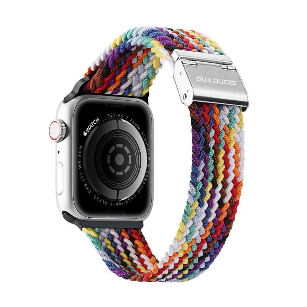 DUX DUCIS strap MIXTURE II stretchable braided for Apple Watch 38 / 40 / 41 mm rainbow