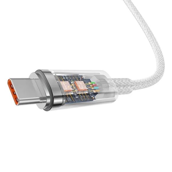 BASEUS cabel Type C to Type C Explorer Fast Charging 100W 1m stellar white P10319703221-00 / CB000043