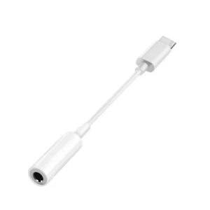 Adapter from USB Type C to audio 3.5 mini jack whiteeng