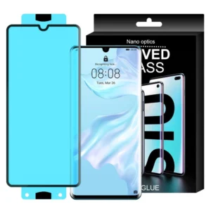 3D Edge Nano Flexi Glass Hybrid Full Screen Protector with frame for Huawei P30 Pro transparenteng