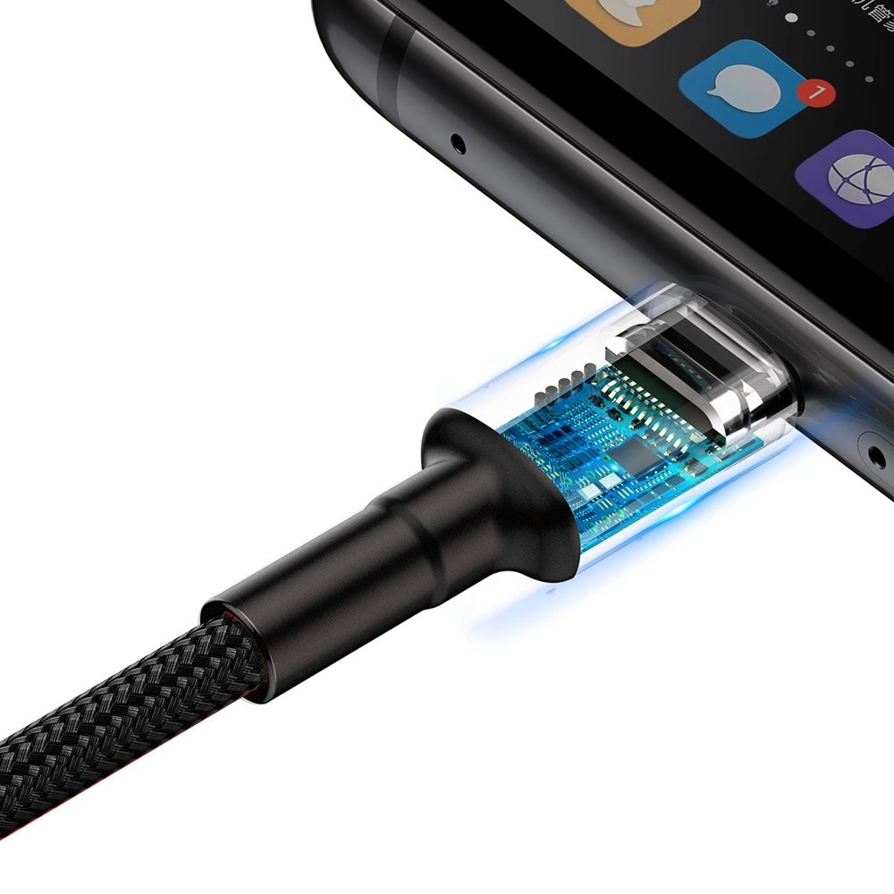 Baseus Cafule cable USB Type C SuperCharge 40W Quick Charge 3.0 QC 3.0 1m gray-black (CATKLF-PG1)eng