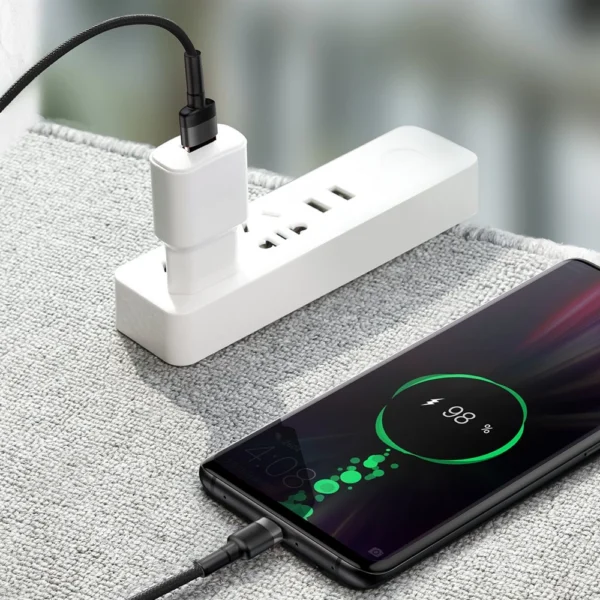 Baseus Cafule cable USB Type C SuperCharge 40W Quick Charge 3.0 QC 3.0 1m gray-black (CATKLF-PG1)eng