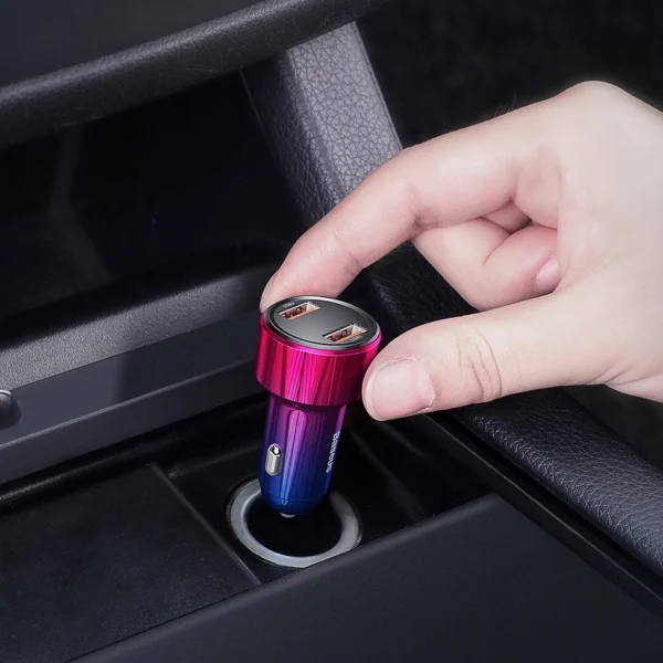 Baseus Magic Series Dual QC - Quick Charge 3.0 2x USB 45W 6A car charger black (CCMLC20A-01)eng