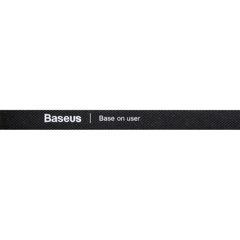 Baseus Rainbow Circle hook and loop Straps - velcro tape cable organizer 1m black (ACMGT-E01)eng