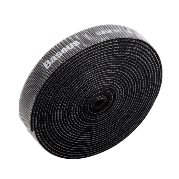 Baseus Rainbow Circle hook and loop Straps - Velcro tape Velcro cable organizer 3m black (ACMGT-F01)eng
