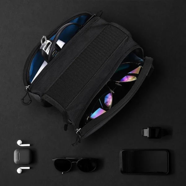 Wozinsky frame bike bag + detachable phone cover up to 6.5 "1.5l black (WBB7BK)eng