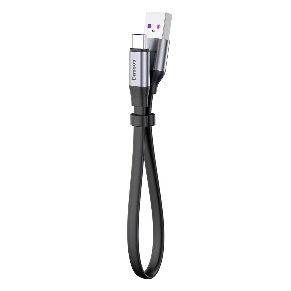 Baseus Simple flat cable USB cable / USB Type C SuperCharge 5A 40W Quick Charge 3.0 QC 3.0 23cm gray (CATMBJ-BG1)eng