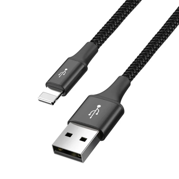 Baseus cable USB 4in1 2x Lightning / USB Type C / micro USB cable in nylon braid 3.5A 1.2m black (CA1T4-A01)eng