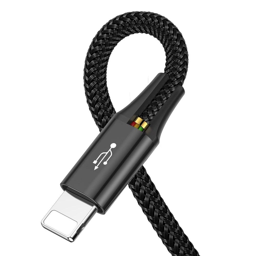 Baseus cable USB 4in1 2x Lightning / USB Type C / micro USB cable in nylon braid 3.5A 1.2m black (CA1T4-A01)eng