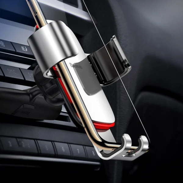 Baseus Metal Age Gravity Car Mount metal car gravity holder for CD slot black (SUYL-J01)eng