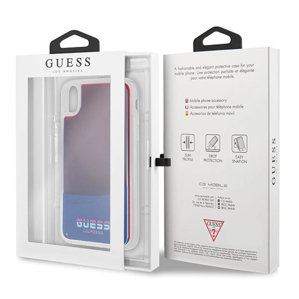 Guess GUHCI61GLCRE iPhone Xr red /red hard case California Glow in the darkeng