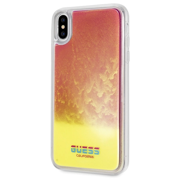 Guess GUHCI65GLCPI iPhone Xs Max różowy /pink hard case California Glow in the darkeng