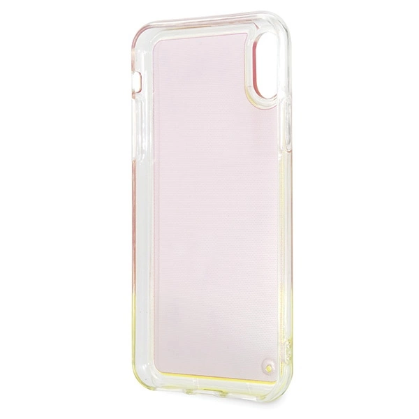 Guess GUHCPXGLCPI iPhone X/Xs różowy /pink hard case California Glow in the darkeng