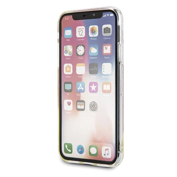Guess GUHCPXGLCPI iPhone X/Xs różowy /pink hard case California Glow in the darkeng
