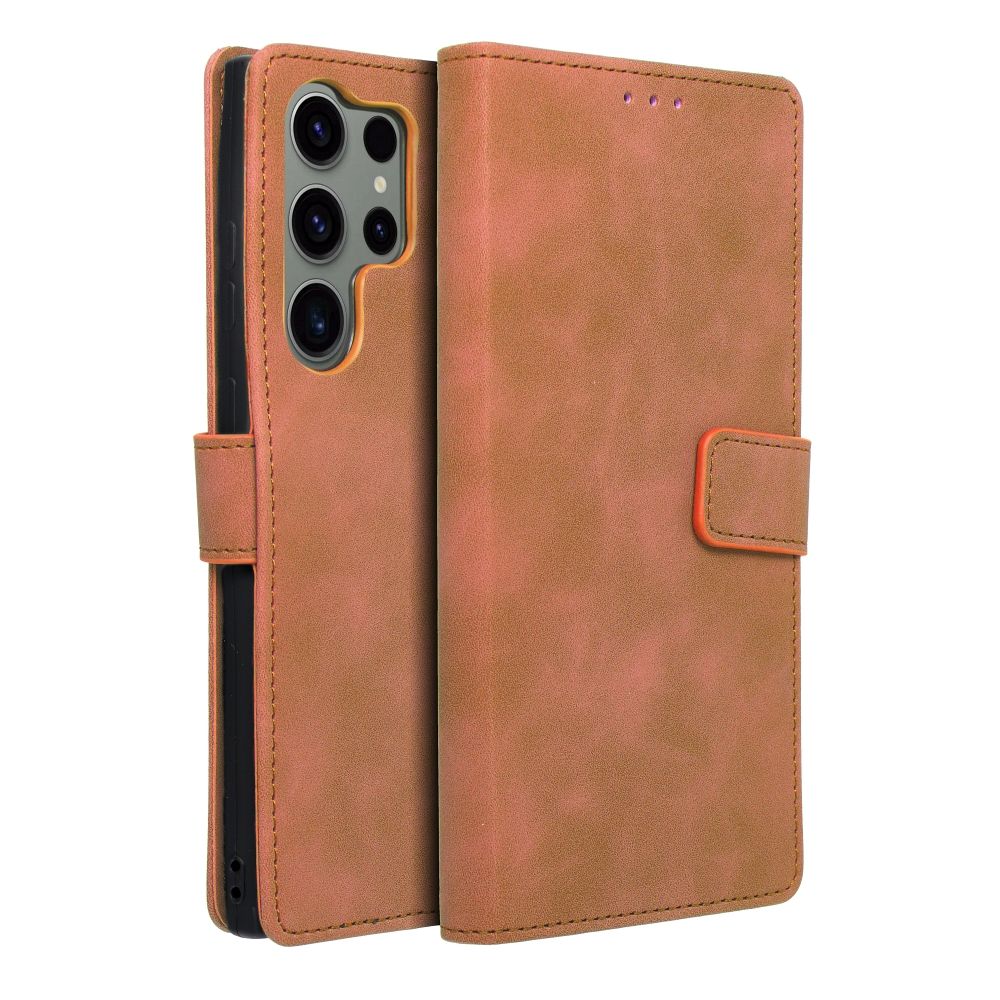 51667f0ea4c059f0340833c8fd0d4761 TENDER Book Case for SAMSUNG S23 Ultra brown