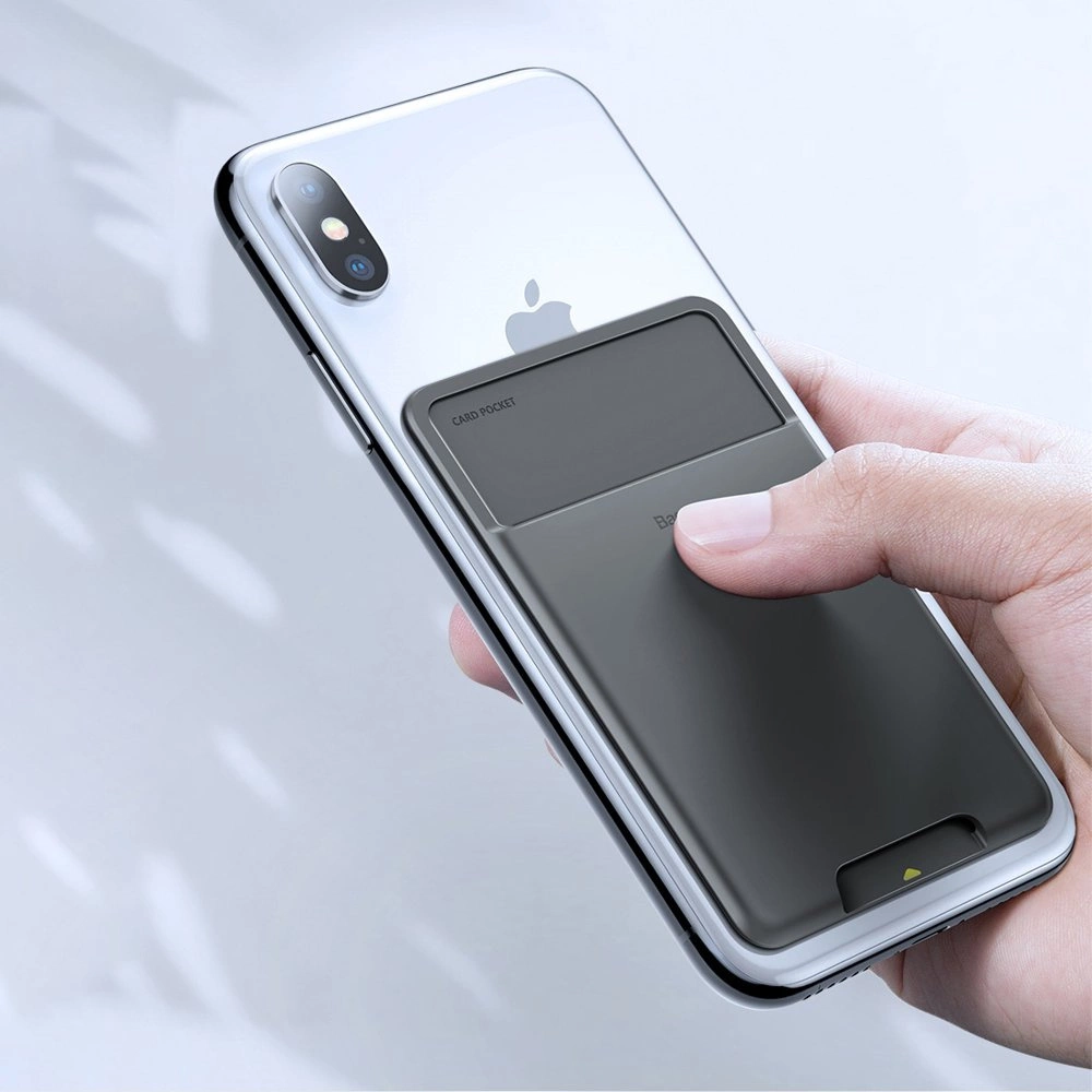 Baseus self-adhesive card case for phone documents gray (ACKD-B0G)eng