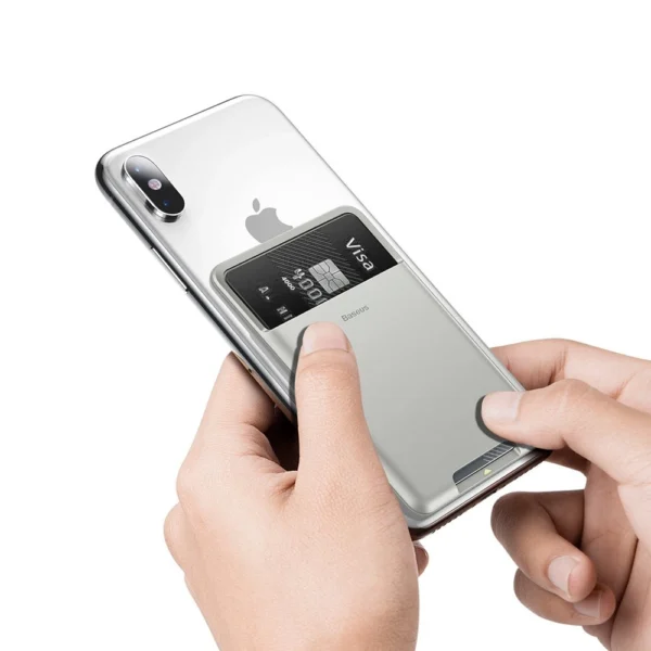 Baseus self-adhesive card case for phone documents gray (ACKD-B0G)eng