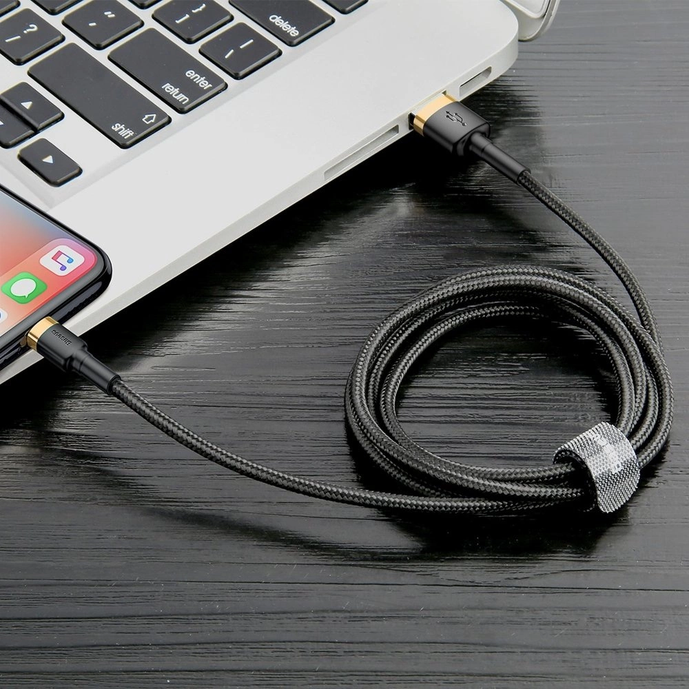 Baseus Cafule USB-A / Lightning 2A QC 3.0 cable 3 m - black and goldeng