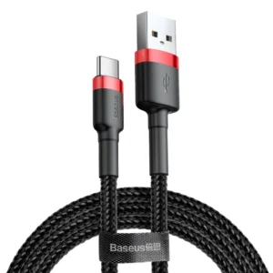 Baseus Cafule Cable durable nylon cable USB / USB-C QC3.0 2A 3M black-red (CATKLF-U91)eng