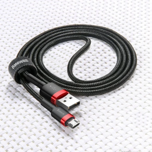 Baseus Cafule Cable durable nylon cable USB / micro USB 2A 3M black-gray (CAMKLF-HG1)eng