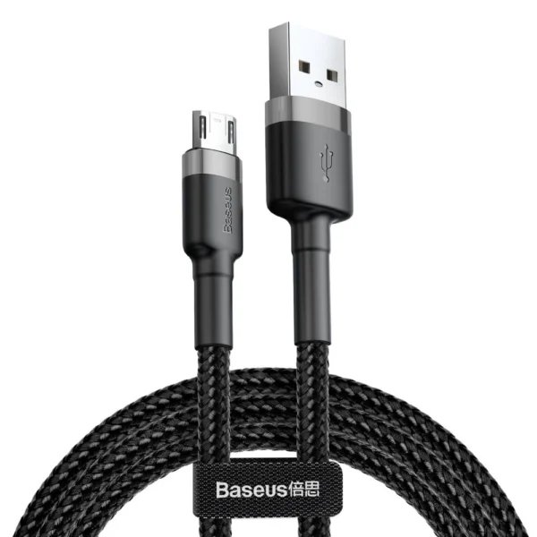 Baseus Cafule Cable durable nylon cable USB / micro USB 2A 3M black-gray (CAMKLF-HG1)eng